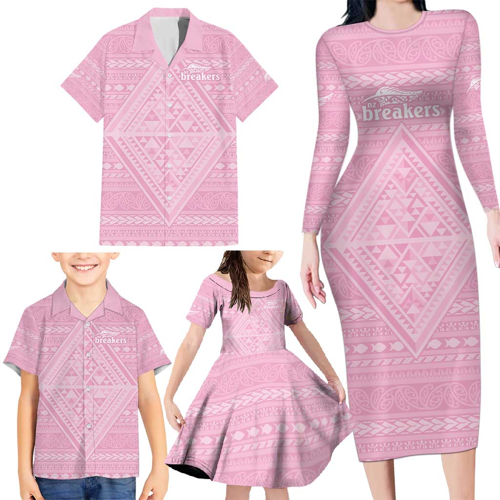 Custom New Zealand Basketball Indigenous Family Matching Long Sleeve Bodycon Dress and Hawaiian Shirt LT9 - Polynesian Pride