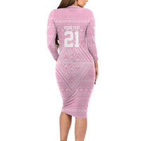 Custom New Zealand Basketball Indigenous Family Matching Long Sleeve Bodycon Dress and Hawaiian Shirt LT9 - Polynesian Pride
