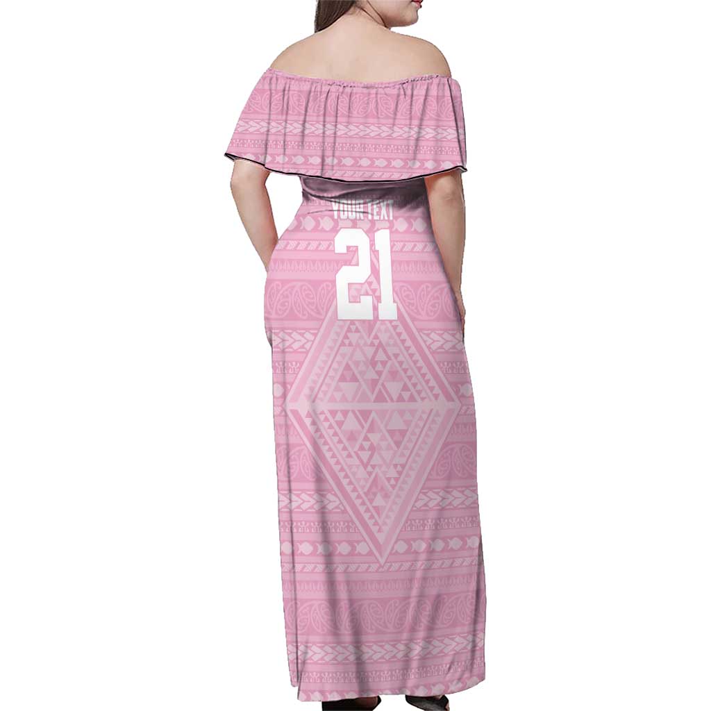 Custom New Zealand Basketball Indigenous Family Matching Off Shoulder Maxi Dress and Hawaiian Shirt LT9 - Polynesian Pride