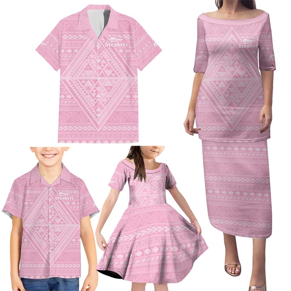 Custom New Zealand Basketball Indigenous Family Matching Puletasi and Hawaiian Shirt - Polynesian Pride