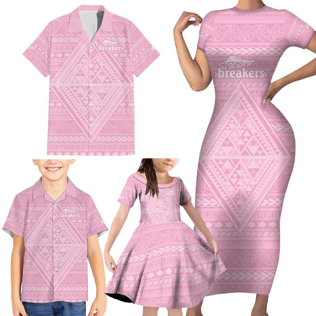 Custom New Zealand Basketball Indigenous Family Matching Short Sleeve Bodycon Dress and Hawaiian Shirt LT9 - Polynesian Pride