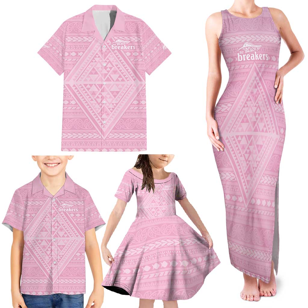 Custom New Zealand Basketball Indigenous Family Matching Tank Maxi Dress and Hawaiian Shirt - Polynesian Pride