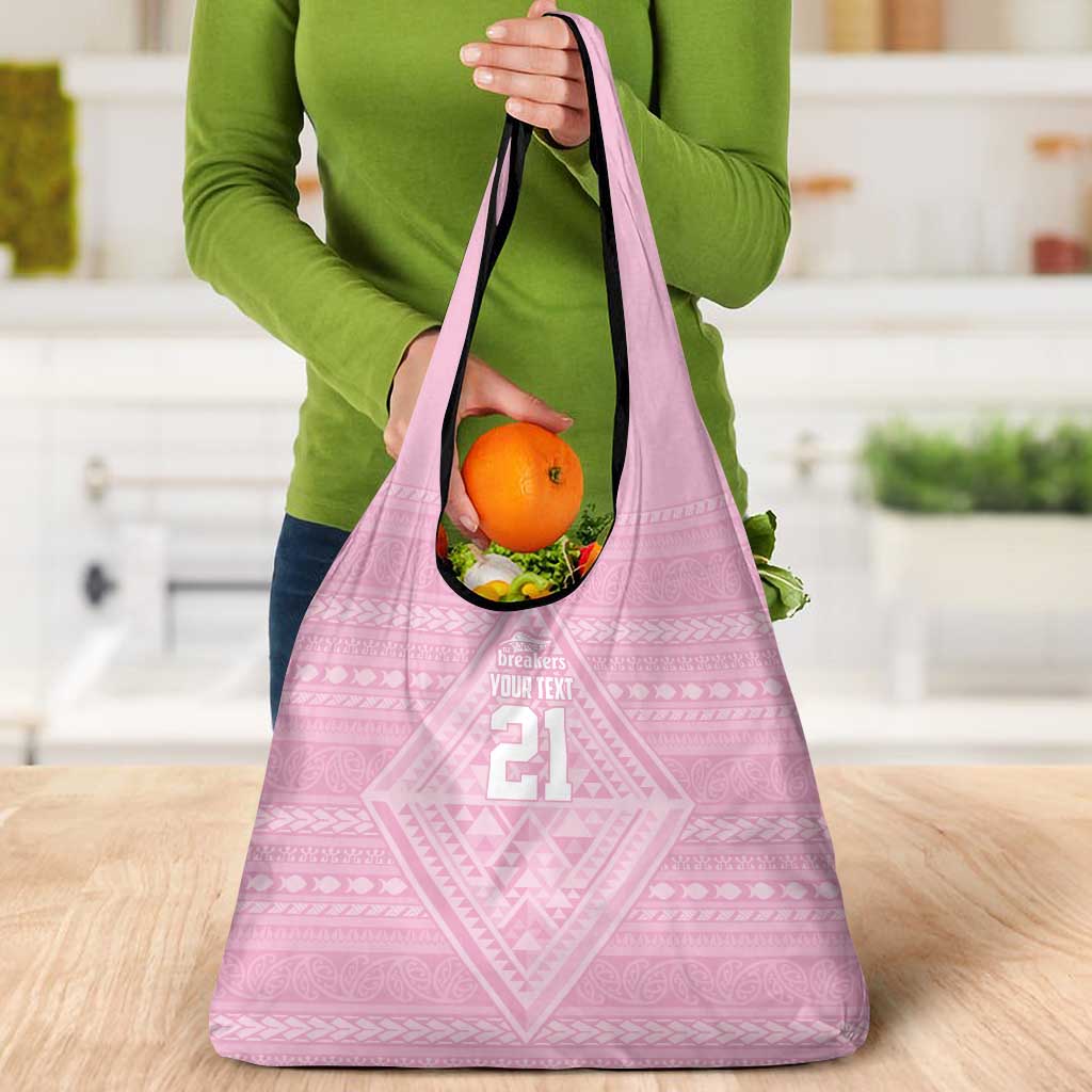 Custom New Zealand Basketball Indigenous Grocery Bag - Polynesian Pride