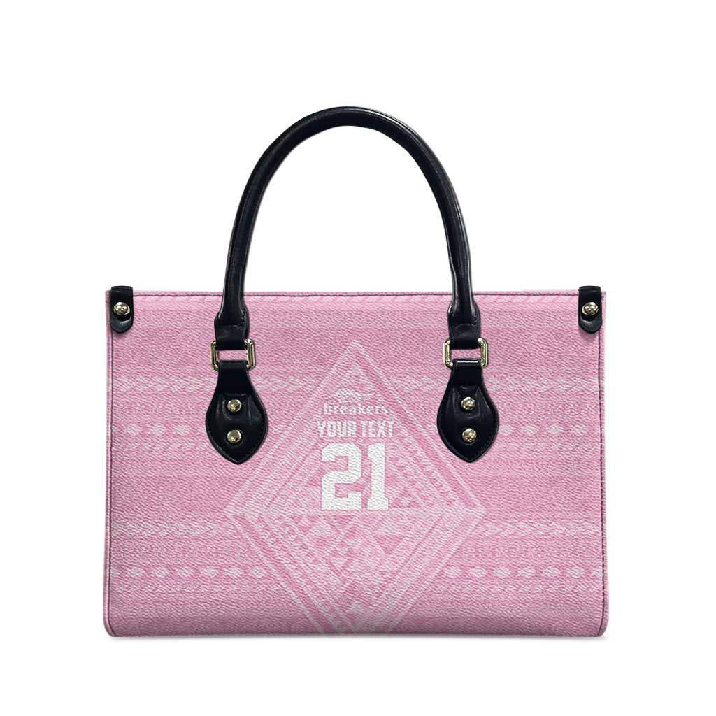 Custom New Zealand Basketball Indigenous Leather Bag - Polynesian Pride