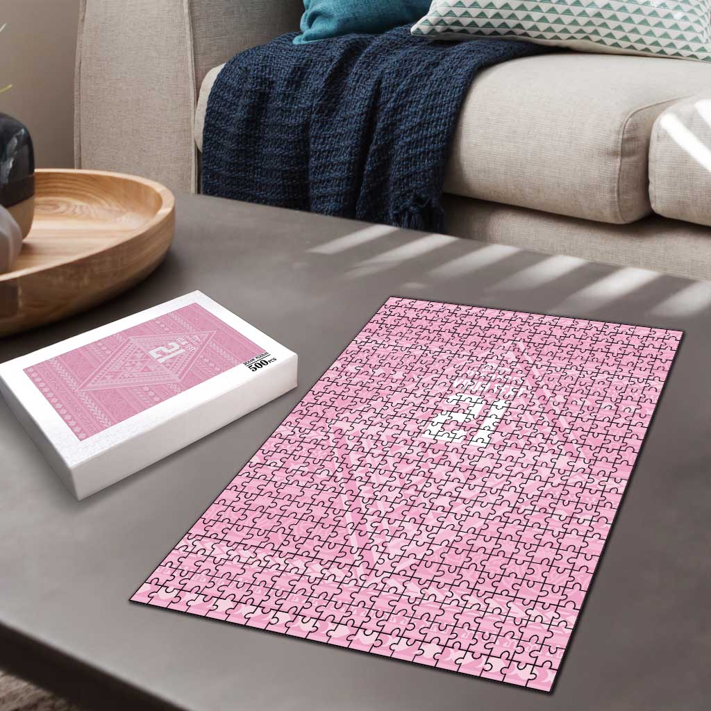 Custom New Zealand Basketball Indigenous Puzzle - Polynesian Pride