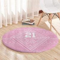 Custom New Zealand Basketball Indigenous Round Carpet - Polynesian Pride