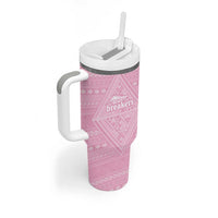 Custom New Zealand Basketball Indigenous Tumbler With Handle - Polynesian Pride