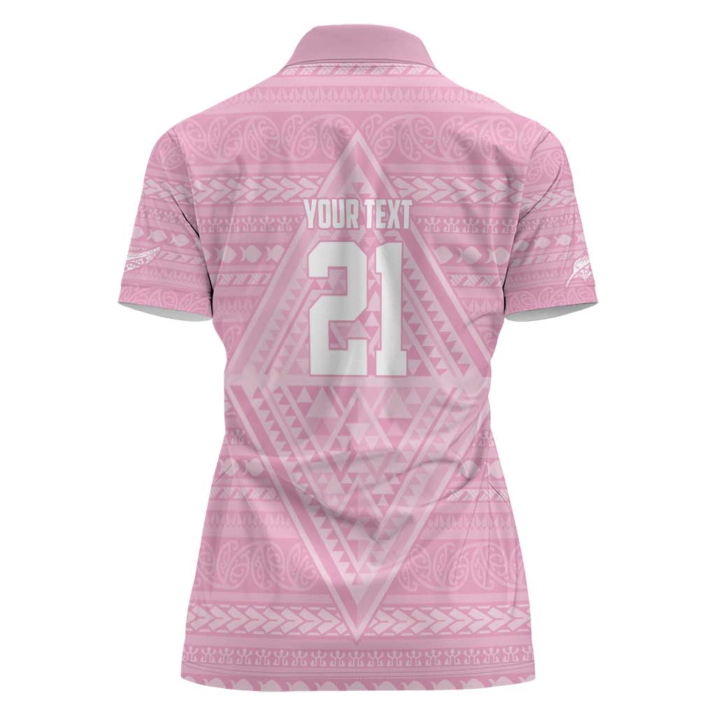 Custom New Zealand Basketball Indigenous Women Polo Shirt - Polynesian Pride