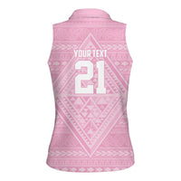 Custom New Zealand Basketball Indigenous Women Sleeveless Polo Shirt - Polynesian Pride