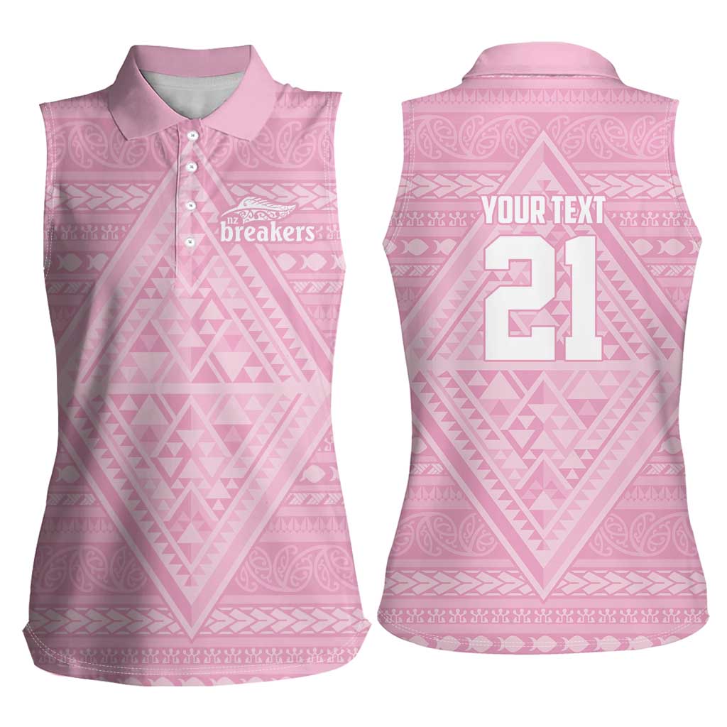 Custom New Zealand Basketball Indigenous Women Sleeveless Polo Shirt - Polynesian Pride