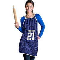 Custom Basketball New Zealand Apron Blue Maori Ta Moko Indigenous - Polynesian Pride