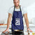 Custom Basketball New Zealand Apron Blue Maori Ta Moko Indigenous - Polynesian Pride
