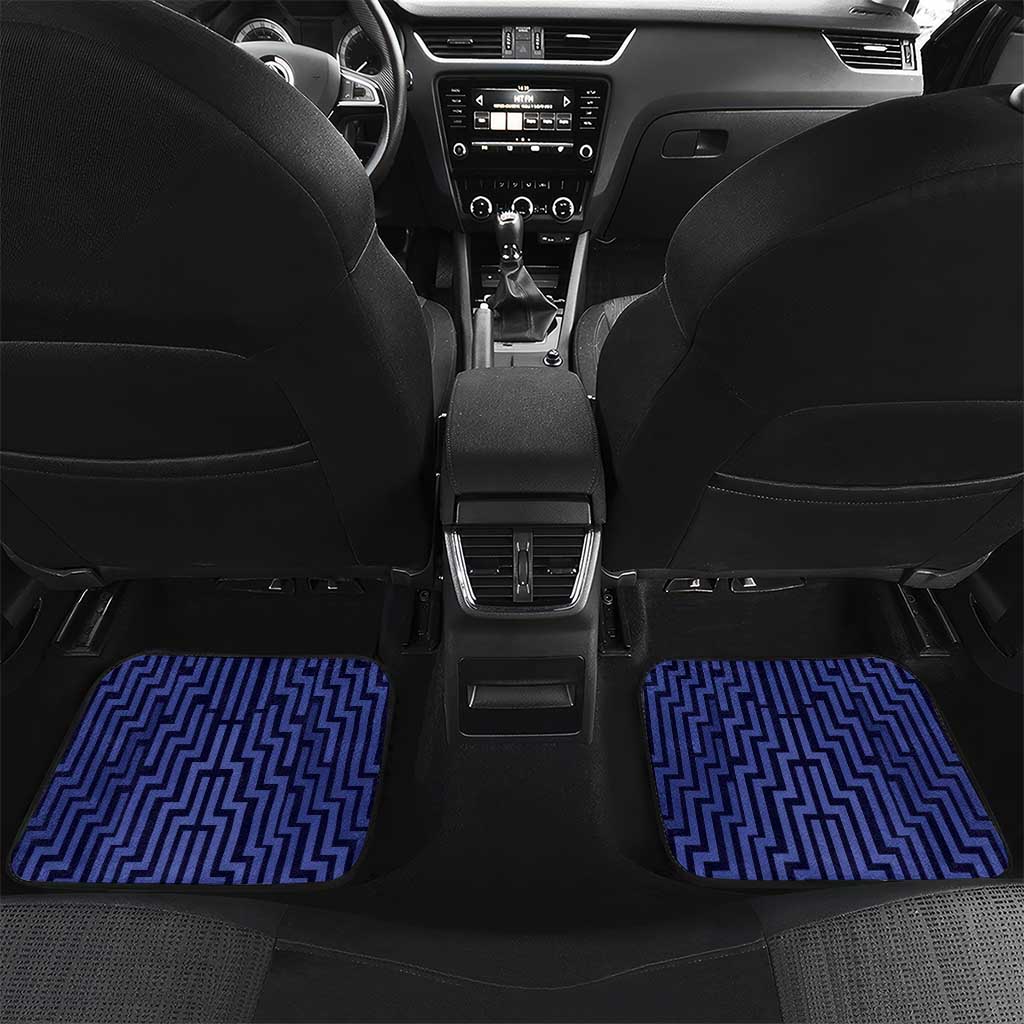 Custom Basketball New Zealand Car Mats Blue Maori Ta Moko Indigenous - Polynesian Pride