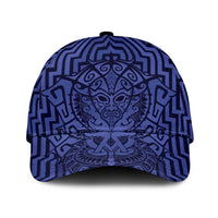 Basketball New Zealand Classic Cap Blue Maori Ta Moko Indigenous - Polynesian Pride