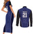 Custom Basketball New Zealand Couples Matching Short Sleeve Bodycon Dress and Long Sleeve Button Shirt Blue Maori Ta Moko Indigenous - Polynesian Pride