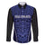Custom Basketball New Zealand Family Matching Long Sleeve Bodycon Dress and Hawaiian Shirt Blue Maori Ta Moko Indigenous - Polynesian Pride