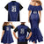 Custom Basketball New Zealand Family Matching Mermaid Dress and Hawaiian Shirt Blue Maori Ta Moko Indigenous - Polynesian Pride