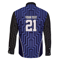 Custom Basketball New Zealand Family Matching Off Shoulder Short Dress and Hawaiian Shirt Blue Maori Ta Moko Indigenous LT9 - Polynesian Pride