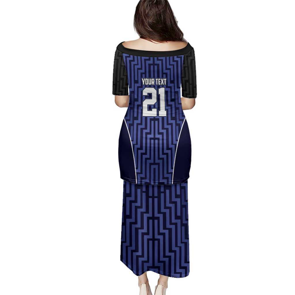 Custom Basketball New Zealand Family Matching Puletasi and Hawaiian Shirt Blue Maori Ta Moko Indigenous LT9 - Polynesian Pride