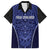 Custom Basketball New Zealand Family Matching Short Sleeve Bodycon Dress and Hawaiian Shirt Blue Maori Ta Moko Indigenous - Polynesian Pride