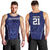 Custom Basketball New Zealand Men Tank Top Blue Maori Ta Moko Indigenous - Polynesian Pride