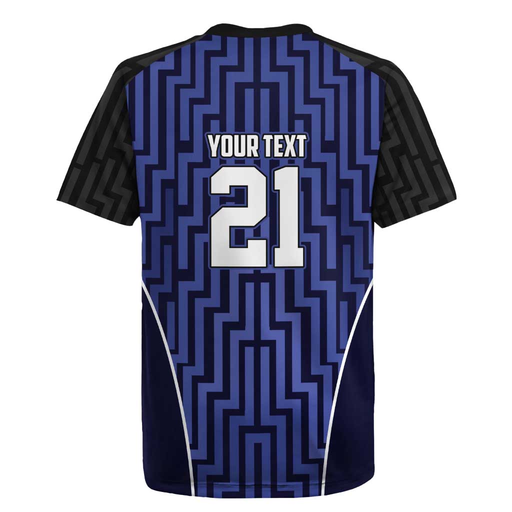 Custom Basketball New Zealand Rugby Jersey Blue Maori Ta Moko Indigenous - Polynesian Pride