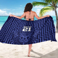 Custom Basketball New Zealand Sarong Blue Maori Ta Moko Indigenous - Polynesian Pride