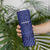 Custom Basketball New Zealand Skinny Tumbler Blue Maori Ta Moko Indigenous - Polynesian Pride