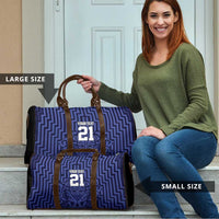 Custom Basketball New Zealand Travel Bag Blue Maori Ta Moko Indigenous - Polynesian Pride