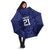 Custom Basketball New Zealand Umbrella Blue Maori Ta Moko Indigenous - Polynesian Pride