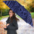 Custom Basketball New Zealand Umbrella Blue Maori Ta Moko Indigenous - Polynesian Pride
