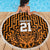 Custom Basketball New Zealand Beach Blanket Gold Maori Ta Moko Indigenous - Polynesian Pride