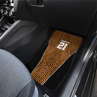 Custom Basketball New Zealand Car Mats Gold Maori Ta Moko Indigenous - Polynesian Pride