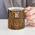 Custom Basketball New Zealand Ceramic Mug Gold Maori Ta Moko Indigenous - Polynesian Pride