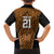 Custom Basketball New Zealand Family Matching Long Sleeve Bodycon Dress and Hawaiian Shirt Gold Maori Ta Moko Indigenous - Polynesian Pride