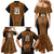 Custom Basketball New Zealand Family Matching Mermaid Dress and Hawaiian Shirt Gold Maori Ta Moko Indigenous - Polynesian Pride