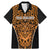Custom Basketball New Zealand Family Matching Mermaid Dress and Hawaiian Shirt Gold Maori Ta Moko Indigenous - Polynesian Pride
