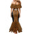 Custom Basketball New Zealand Family Matching Mermaid Dress and Hawaiian Shirt Gold Maori Ta Moko Indigenous - Polynesian Pride