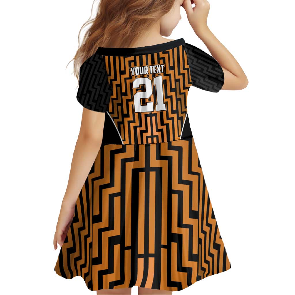 Custom Basketball New Zealand Family Matching Off Shoulder Maxi Dress and Hawaiian Shirt Gold Maori Ta Moko Indigenous LT9 - Polynesian Pride