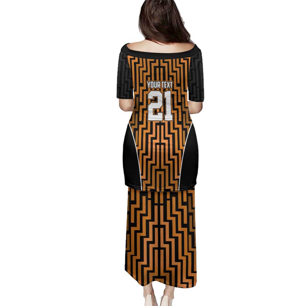 Custom Basketball New Zealand Family Matching Puletasi and Hawaiian Shirt Gold Maori Ta Moko Indigenous LT9 - Polynesian Pride