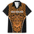 Custom Basketball New Zealand Family Matching Short Sleeve Bodycon Dress and Hawaiian Shirt Gold Maori Ta Moko Indigenous - Polynesian Pride
