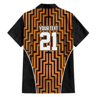 Custom Basketball New Zealand Family Matching Short Sleeve Bodycon Dress and Hawaiian Shirt Gold Maori Ta Moko Indigenous LT9 - Polynesian Pride