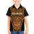 Custom Basketball New Zealand Family Matching Short Sleeve Bodycon Dress and Hawaiian Shirt Gold Maori Ta Moko Indigenous - Polynesian Pride