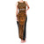 Custom Basketball New Zealand Family Matching Tank Maxi Dress and Hawaiian Shirt Gold Maori Ta Moko Indigenous - Polynesian Pride