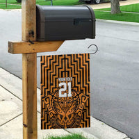 Custom Basketball New Zealand Garden Flag Gold Maori Ta Moko Indigenous - Polynesian Pride