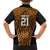 Custom Basketball New Zealand Kid Hawaiian Shirt Gold Maori Ta Moko Indigenous - Polynesian Pride