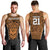 Custom Basketball New Zealand Men Tank Top Gold Maori Ta Moko Indigenous - Polynesian Pride