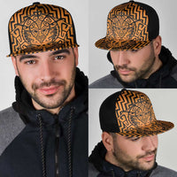 Basketball New Zealand Mesh Trucker Cap Gold Maori Ta Moko Indigenous - Polynesian Pride