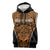 Custom Basketball New Zealand Sleeveless Zip Hoodie Gold Maori Ta Moko Indigenous - Polynesian Pride