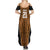 Custom Basketball New Zealand Summer Maxi Dress Gold Maori Ta Moko Indigenous - Polynesian Pride